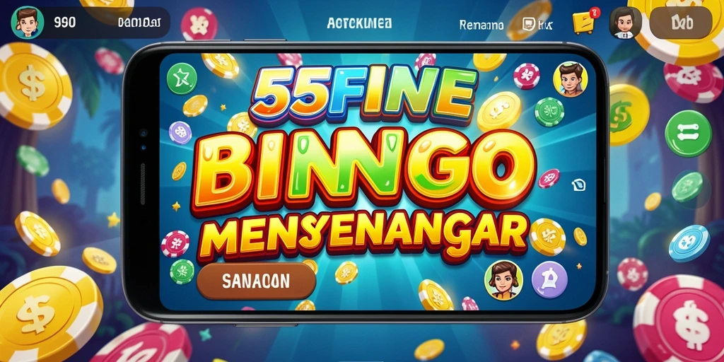 Tampilan screenshot 55FIVE yang menampilkan gameplay Bingo yang seru.
