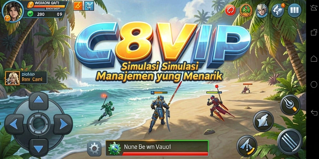 Tangkapan layar gameplay C8VIP yang menunjukkan manajemen perusahaan yang kompleks.