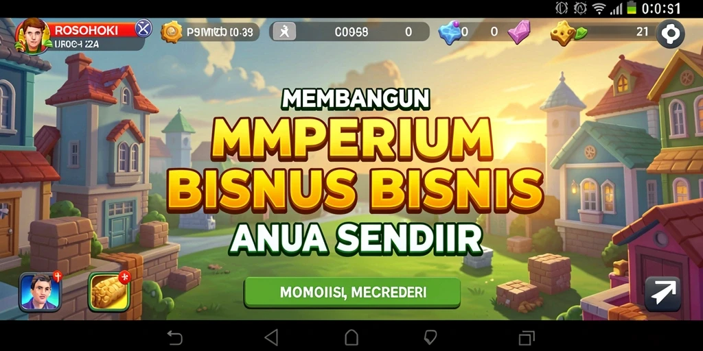 Tampilan gameplay menarik dari ROSOHOKI dalam membangun bisnis.