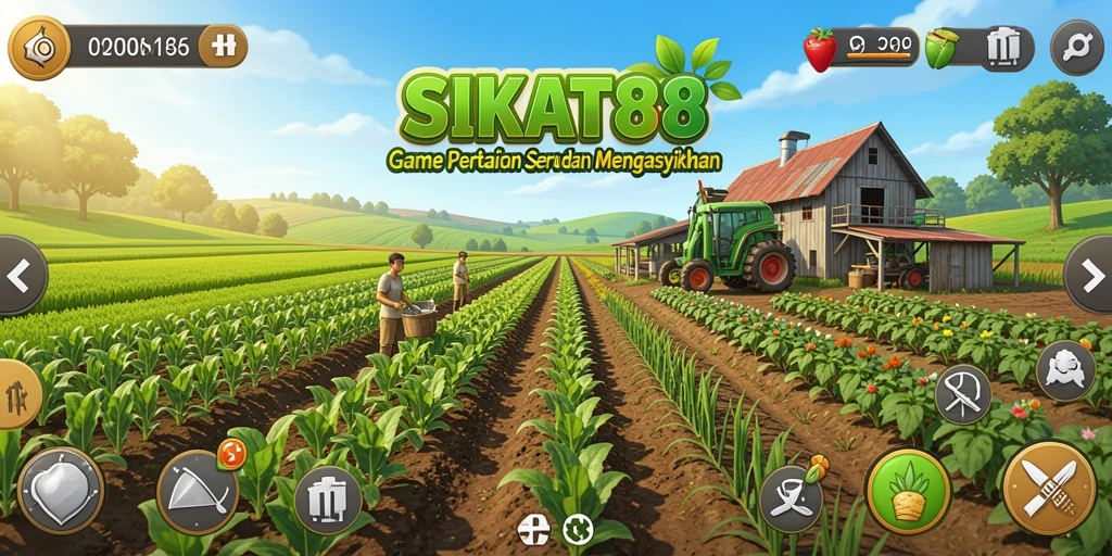 Screenshot gameplay SIKAT88 menampilkan aktivitas pertanian seru.