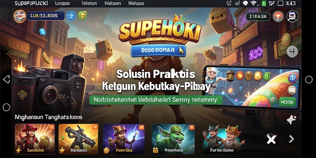 Tampilan antarmuka utama SUPERHOKI yang sederhana dan praktis.